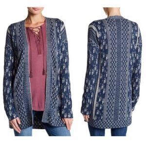 Lucky Brand Geometric sweater navy blue S